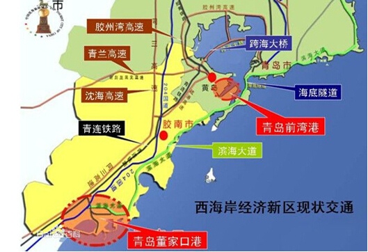 资料图片:青岛西海岸新区规划图