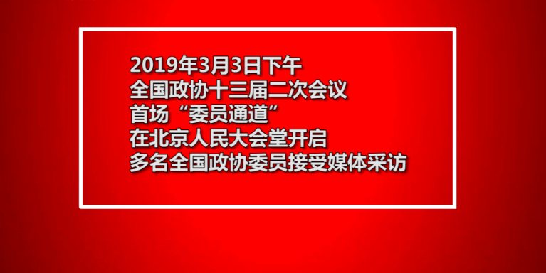 首场“委员通道“开启  看看委员们都说了什么