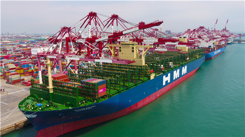 “船王”来了！THE联盟“HMM阿尔赫西拉斯”轮首航山东港口