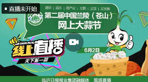 直播预告| 第二届中国兰陵（苍山）网上大蒜节开幕