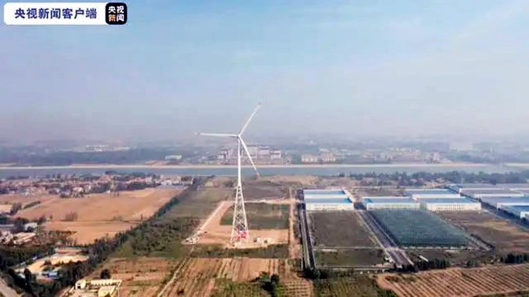 全球首座构架式钢管风塔在菏泽并网发电！