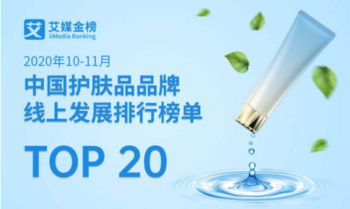 2020年10-11月中国护肤品品牌线上发展排行榜单TOP20