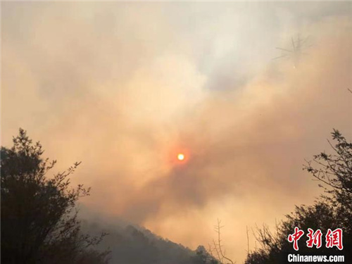 云南大理发生森林火灾 出动直升机参与扑救