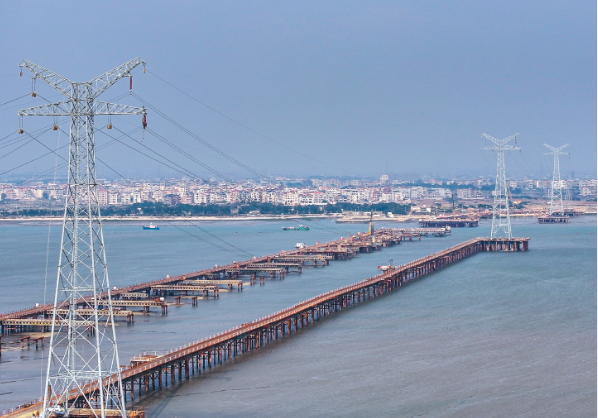 国内跨海距离最长的架空输电线路建成投产