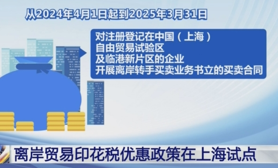 首个离岸贸易税收优惠政策在上海试点
