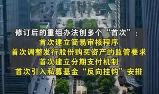 新修订的《上市公司重大资产重组管理办法》 公布施行