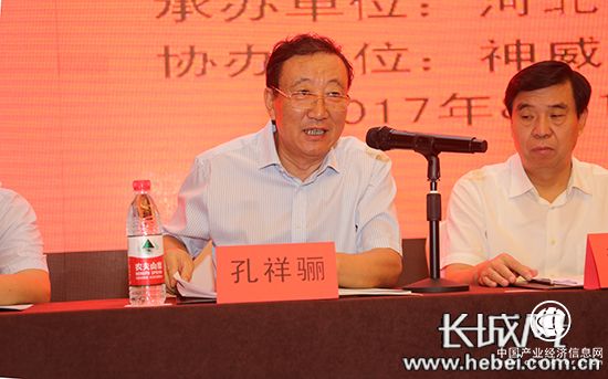 河北中医学院院长孔祥骊进行致辞. 长城网 何震 摄