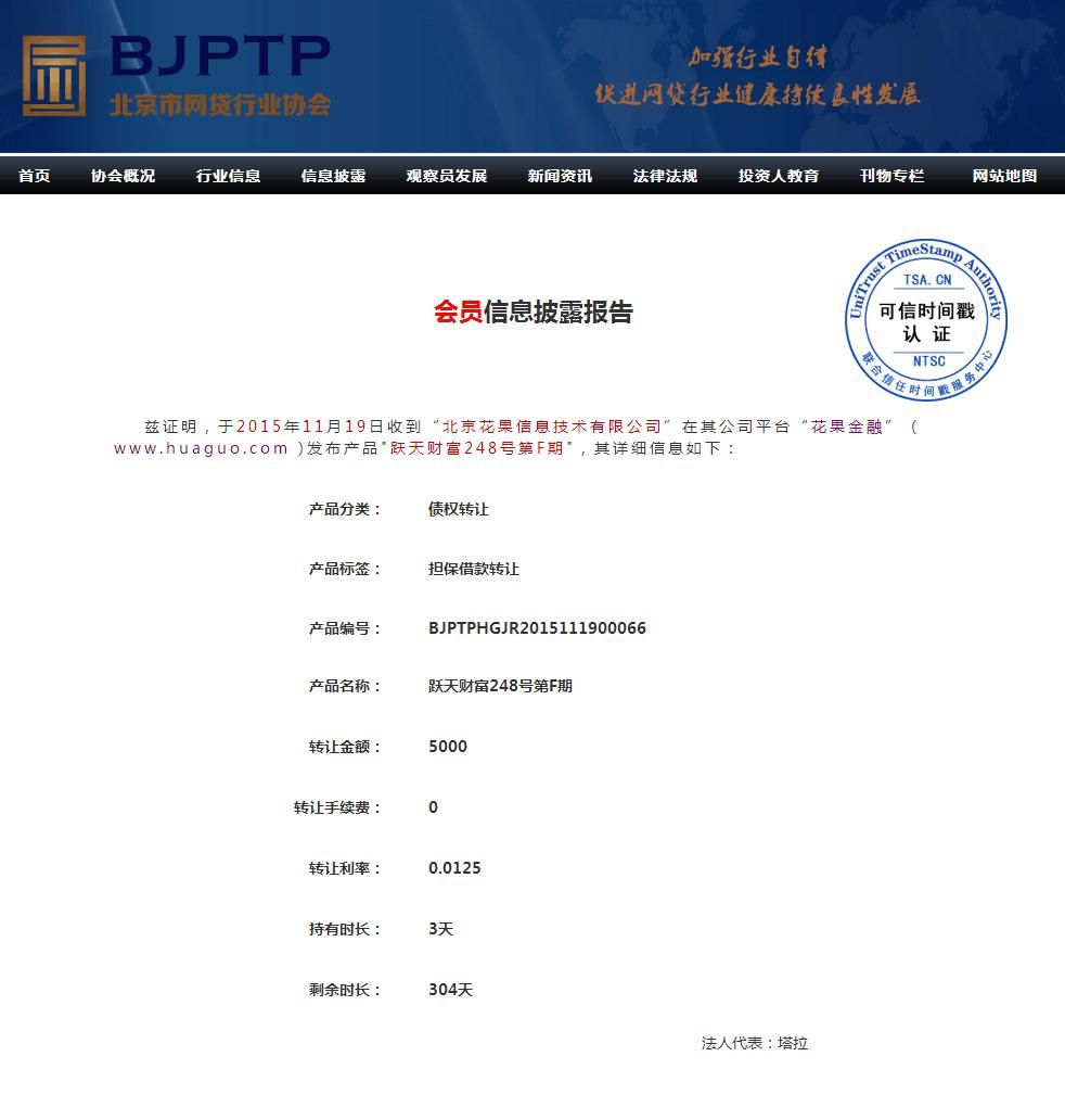 花果金融与北京市网贷行业协会实现100%项目信息互通