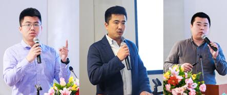 顺旅集团董事会办公室主任郭峰、顺旅集团党委副书记、总经理王振、顺旅集团品牌文化部部长张曦（左至右）