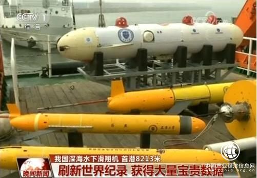 刷新世界纪录！中国深海水下滑翔机首潜8213米