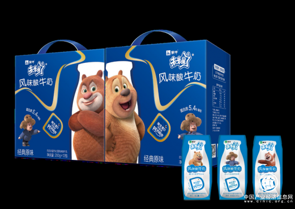 熊大熊二再度代言蒙牛新产品-VD风味酸奶，旨在抓住儿童乳品新机会