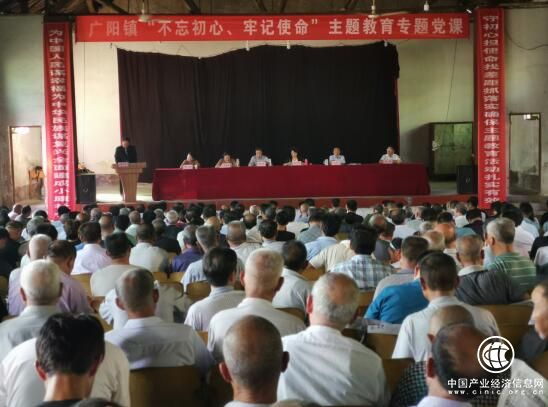 河南省方城县广阳镇党委书记陈万萍为全镇广大党员干部作“不忘初心、牢记使命”专题党课