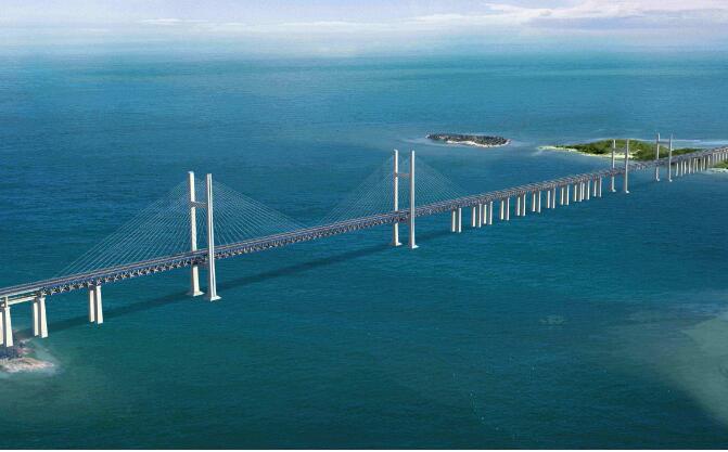 世界最长跨海公铁大桥全线合龙贯通