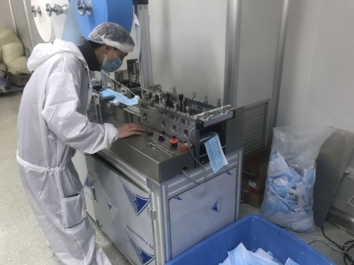喜讯！日产10万只，兰陵县南桥镇口罩生产线正式投产！