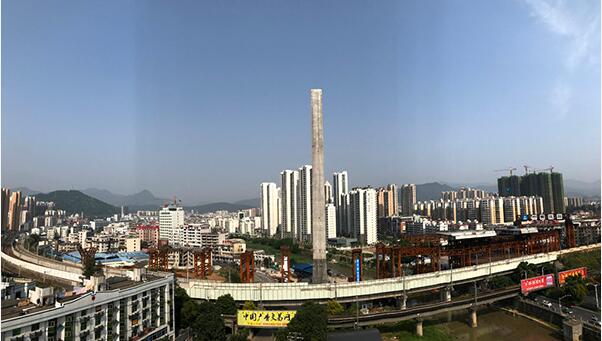 中国喀斯特地貌首座跨高铁转体斜拉桥完成首次转体