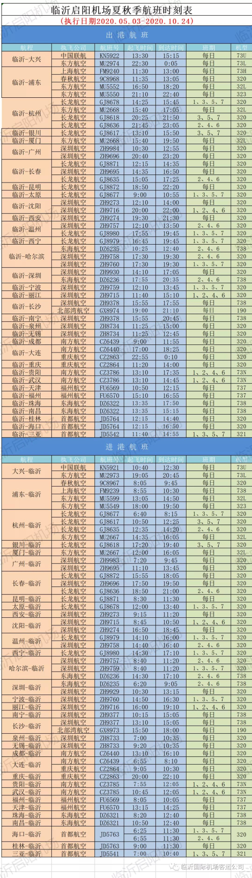 又添新航线！临沂至杭州、银川航线将于5月3日开通
