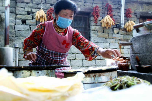 山村煎饼香喷喷