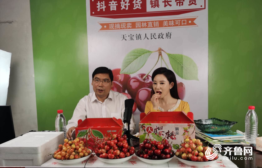 泰安天宝镇的樱桃红了！镇长直播带货一小时成交一千多单