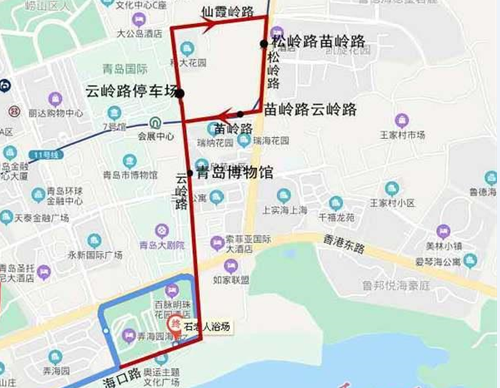 石老人浴场、青岛博物馆...青岛这条公交将增设6个站点