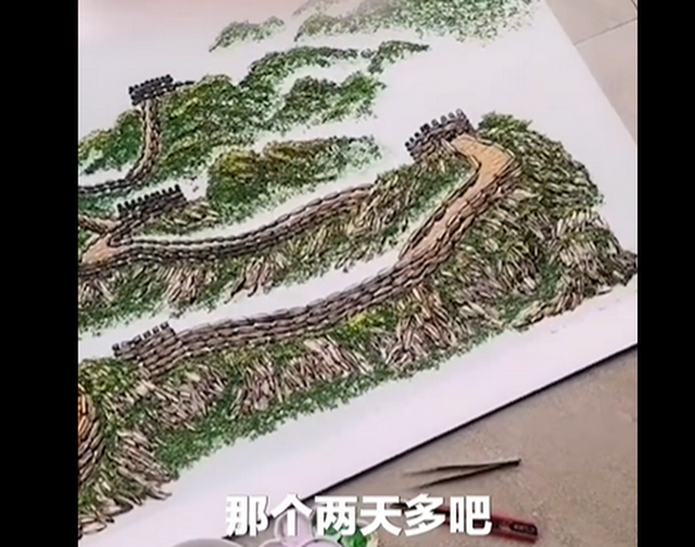 焊工师傅用瓜子壳作画卖出高价