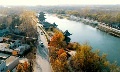 山东郯城：白马河湿地公园初冬如画（航拍组照）