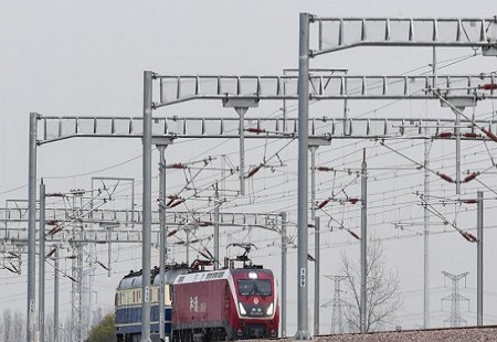 徐连高铁启动接触网热滑试验