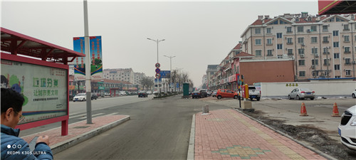 青岛莱西市南京路“蛛网落地”天空一片清朗