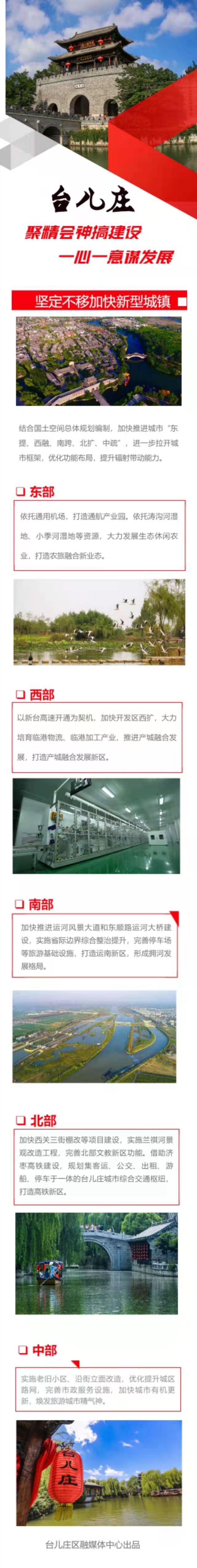 重磅！枣庄市台儿庄东部、南部、西部、北部、中部是这样规划的