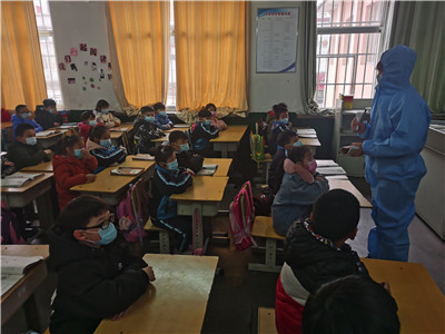 枣庄市山亭区第一实验学校疫情防控演练