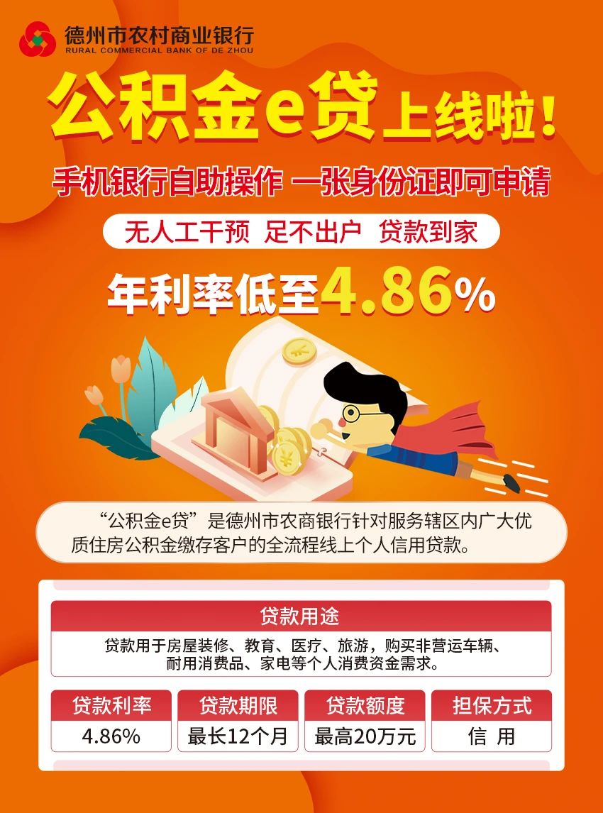 热烈祝贺德州市农村商业银行“公积金e贷”业务线上贷款金额突破5000万元！