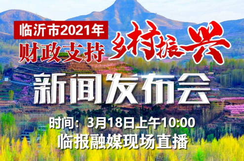 直播回放丨临沂市2021年财政支持乡村振兴新闻发布会