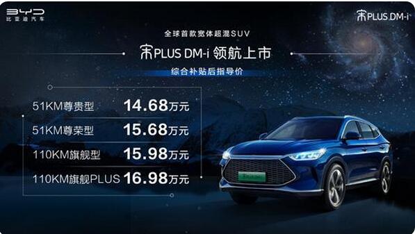 比亚迪宋PLUS DM-i正式上市 五大核心优势开启SUV市场新蓝海