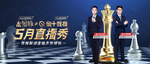 强强联手，领峰环球×金十数据开启五月超级行情直播秀！