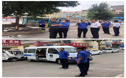 高温下的城管人: 汗水见证责任  实干诠释担当