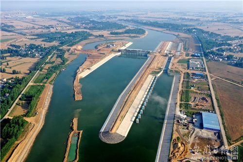 涡河蒙城枢纽工程正式通水