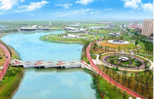 中国建筑打造的上海最大海绵公园开园试运行