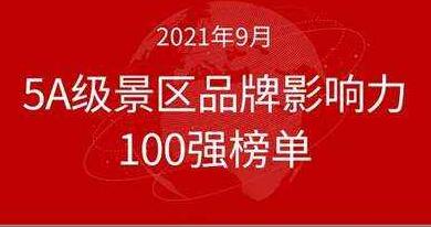 “2021年9月5A级景区品牌100强榜单”出炉