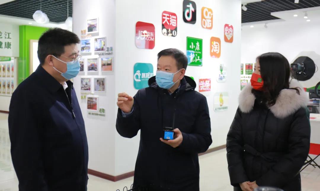 黑龙江省委组织部常务副部长李桂春到省供销合作社调研“小康龙江”平台建设情况