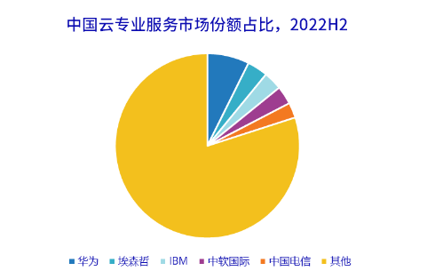 2022下半年中国云专业服务市场规模同比增长17.6% 华为排名第一