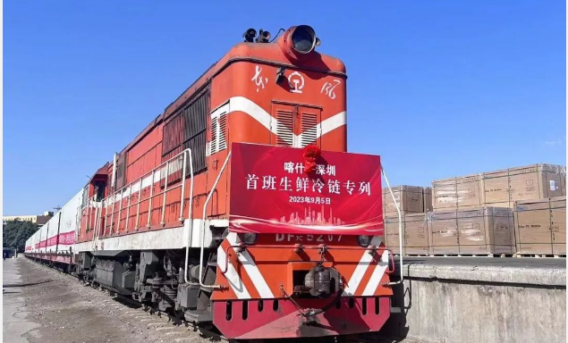 “中吉乌”通道首列回程广东冷链班列顺利抵达
