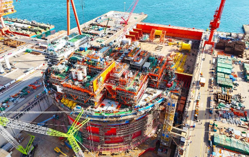 亚洲首艘圆筒型浮式生产储卸油装置主体建造完工