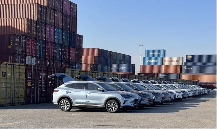 青岛口岸单日新能源整车装箱出口量新纪录