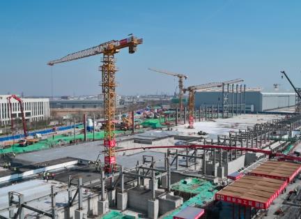 空客天津A320系列飞机第二条总装线总装厂房完成基础施工