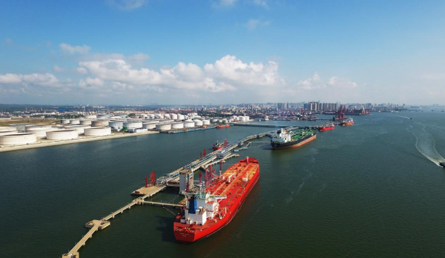 “进口铁矿、原油24小时全通型智慧口岸”在湛江港试运行