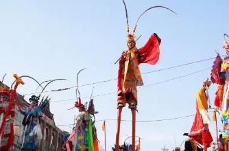 “中国高跷之乡”社火调演热闹非凡 民众尽享视觉盛宴