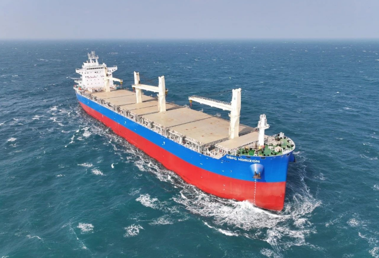 中国船舶设计的全球最大多用途纸浆船交付