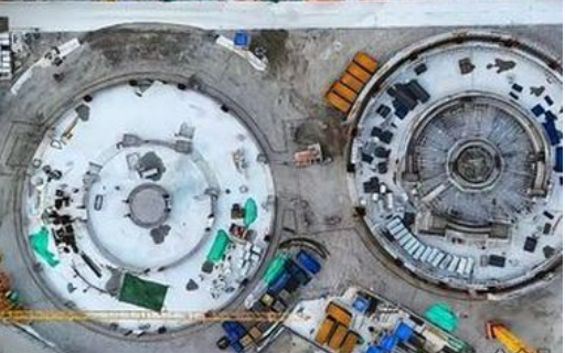 中国中煤承建的亚洲最大储煤筒仓临海地基建设完成