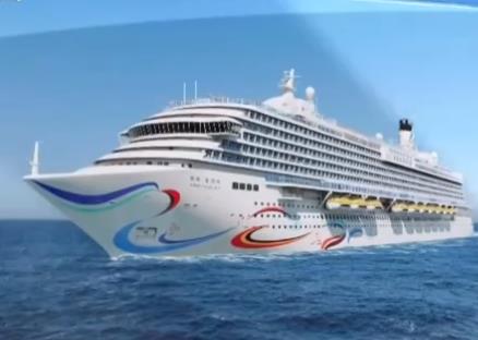 中式美学有多惊艳！第二艘国产大型邮轮船体涂装发布