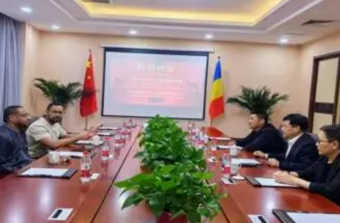 栾秦（河北自贸区）国际贸易有限公司与乍得参赞深入洽谈商品进出口合作