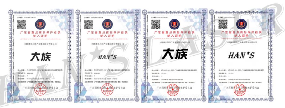 大族激光商标连续入选广东省重点商标保护名录